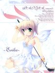  animal_ears artist_request breasts bunny_ears dress fake_animal_ears gloves golf golf_club hana_(pangya) large_breasts pangya ribbon smile solo 