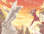  angel_wings copyright_request cross latin_cross maki_chitose sky statue wings 