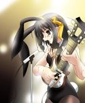  animal_ears bunny_ears bunnysuit god_knows... guitar instrument microphone microphone_stand namamo_nanase pantyhose solo suzumiya_haruhi suzumiya_haruhi_no_yuuutsu sweat 