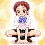  cameltoe futari_wa_precure haruyama_kazunori kubota_shiho lowres panties pantyshot pantyshot_(squatting) precure solo spread_legs squatting underwear verone_gakuin_school_uniform 