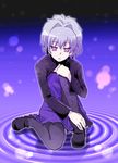  black_legwear darker_than_black gengorou pantyhose purple_skirt skirt solo yin 