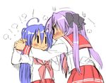  hiiragi_kagami izumi_konata lucky_star mikami_komata school_uniform seifuku serafuku 