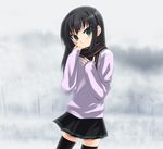  kuropenguin original scarf solo thighhighs zettai_ryouiki 