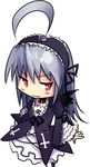  :3 ahoge aki_toshi cross flower frills gothic hairband inverted_cross izumi_konata latin_cross lucky_star red_eyes rose rozen_maiden silver_hair solo suigintou wings 