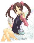  bag book handbag nabeshiki_(rakuneko_yashiki) original skirt solo twintails 