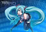  green_hair hatsune_miku long_hair otaut-r solo thighhighs twintails very_long_hair vocaloid 