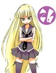  evangeline_a_k_mcdowell glasses long_hair mahou_sensei_negima! mikami_komata solo thighhighs very_long_hair zettai_ryouiki 