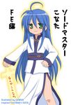 blue_hair cosplay fire_emblem fire_emblem:_rekka_no_ken genshi green_eyes izumi_konata karla karla_(cosplay) long_hair lucky_star mole mole_under_eye solo 