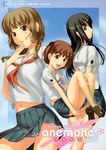  3girls aihara_nana futami_eriko kimi_kiss mizusawa_mao multiple_girls school_uniform seifuku serafuku skirt 