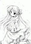  greyscale hiiragi_kagami lucky_star monochrome sankaku_umako sketch solo 