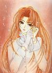  1girl card_captor_sakura clamp earrings female gloves jewelry long_hair mizuki_kaho necklace pearl solo 