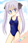  hiiragi_kagami lens_flare lucky_star one-piece_swimsuit solo swimsuit twintails yunico 