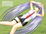  1girl blue_hair highres hoshino_ruri kidou_senkan_nadesico long_hair martian_successor_nadesico twintails very_long_hair yellow_eyes 