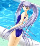  blue_hair hoshino_ruri kidou_senkan_nadesico martian_successor_nadesico swimsuit yellow_eyes 