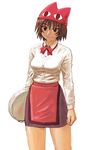  azuma_kiyohiko azumanga_daiou brown_eyes brown_hair kagura_(azumanga_daiou) solo waitress 