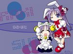  animal_ears bunny_ears cat_ears cosplay dejiko dejiko_(cosplay) di_gi_charat dice_hair_ornament hair_ornament hiiragi_kagami hiiragi_tsukasa lucky_star multiple_girls usada_hikaru usada_hikaru_(cosplay) wallpaper yoshimizu_kagami 