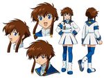  angelic_layer blue_eyes brown_hair character_sheet lowres school_uniform seifuku serafuku suzuhara_misaki thighhighs 