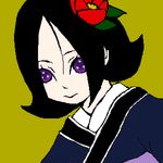  black_hair japanese_clothes jigoku_shoujo kikuri kimono lowres purple_eyes 