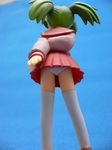  figure green_hair kurosaki_asami mahoraba panties school_uniform seifuku serafuku thighhighs underwear 
