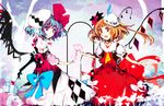  flandre_scarlet flower hafuri multiple_girls remilia_scarlet rose siblings sisters touhou 