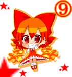  (9) ? achi_cirno alternate_color chibi cirno fire red_eyes red_hair redhead touhou â‘¨ 