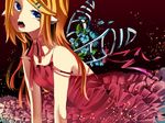  animal_ears bad_id bad_pixiv_id blonde_hair blue_eyes dress flower hair_ornament hairclip itamidome kagamine_rin mechanical_wings short_hair solo vocaloid wings 