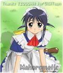  andou_mahoro blue_hair green_eyes lowres mahoromatic maid 