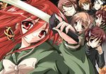  brown_eyes brown_hair ike_hayato ogata_matake red_eyes red_hair sakai_yuji sato_keisaku school_uniform seifuku serafuku shakugan_no_shana shana sword tanaka_eita weapon yoshida_kazumi 