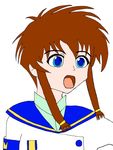  angelic_layer blue_eyes brown_hair lowres school_uniform seifuku serafuku suzuhara_misaki 