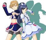  blonde_hair blue_hair cosplay crossover cure_black cure_black_(cosplay) cure_white cure_white_(cosplay) hasekura_rei jpeg_artifacts maria-sama_ga_miteru ogasawara_sachiko precure pretty_cure 