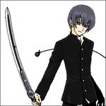  black_hair busou_renkin hayasaka_shusui lowres sword sword_samurai_x weapon 