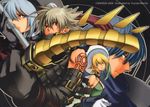  .hack//g.u. 2005 2boys 2girls atoli_(.hack//) blonde_hair blue_eyes blue_hair detached_sleeves elbow_gloves gloves grey_hair haseo_(.hack//) hat morita_yuzuka multiple_boys multiple_girls official_art ovan_(.hack//) red_eyes shino_(.hack//) short_hair silver_eyes silver_hair spiked_hair staff strap sunglasses sword tattoo weapon yellow_eyes 