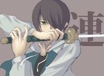  black_hair green_eyes ichimoku_ren jigoku_shoujo sword weapon 