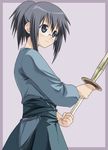  bamboo_blade glasses harada_konatsu shinai solo sword takano_natsuki weapon 