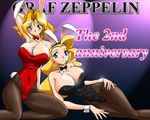  2girls bb blonde_hair blue_eyes breasts bunny_girl bunnysuit crossover elena_goldsmith erilin_goldsmith gaogaigar graf_zeppelin huge_breasts long_hair looking_at_viewer multiple_girls swan_white ta152_(graf_zeppelin) variable_geo yuusha_ou_gaogaigar yuusha_series 