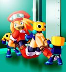  bdsm bondage bound capcom gag improvised_gag rockman rockman_dash roll_casket roll_caskett spandex tape tape_gag tapegag you_gonna_get_raped 