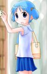  1girl blue_eyes blue_hair bra child naganohara_mio nichijou underwear 