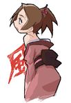  brown_hair face fuu haganemaru_kennosuke japanese_clothes kimono long_sleeves obi oekaki samurai_champloo sash solo 