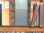  animated animated_gif book bookshelf brown_hair checkit14 jumping komaki_manaka library lowres solo to_heart_2 