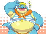  12beat13 belly blush clothing crocodile crocodilian fupa makara male one_eye_closed overweight overweight_male reptile scalie scar slightly_chubby speedo swimsuit tokyo_afterschool_summoners video_games visor_cap whistle wink 
