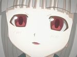  aisaka_sayo albino face grey_hair long_hair mahou_sensei_negima! red_eyes screencap smile solo 