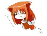  animal_ears artist_request chibi fox_ears fox_tail hakama hana_(ukagaka) japanese_clothes lowres miko red_hakama solo tail ukagaka 