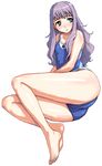  barefoot blue_swimsuit feet full_body fuuka_academy_swimsuit kazahana_mashiro legs my-hime nigou one-piece_swimsuit plantar_flexion school_swimsuit solo swimsuit thighs toes 