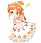  animal_ears artist_request dress elbow_gloves fushigiboshi_no_futago_hime gloves leonne orange_hair solo tiara 