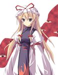  blonde_hair dress eyes gap hat long_hair long_sleeves purple_eyes ribbon ruru_(heat_haze) solo touhou yakumo_yukari 