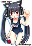  animal_ears cat_ears inuga_anahoru kooh name_tag one-piece_swimsuit pangya school_swimsuit solo swimsuit twintails 