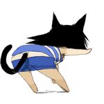  animal_ears animated animated_gif ass cat_ears cat_tail dancing from_behind ike_(altitude_attitude) kurona_(neko_musume_michikusa_nikki) lowres neko_musume_michikusa_nikki solo tail tail_through_clothes 