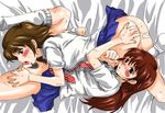  69 ass ass_grab bar_censor blush brown_eyes brown_hair censored cunnilingus doi_shizuha grabbing_another's_ass groping meteor_sweepers_uniform mismatched_pubic_hair multiple_girls nakamura_ayamo oral pleated_skirt pubic_hair pussy pussy_juice school_uniform short_hair skirt stratos_4 watage_(tondeke_watage) yuri 