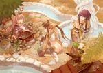  apple ass candy candy_cane carrot clover flower food fountain four-leaf_clover fruit honey kneeling long_sleeves merchant_(ragnarok_online) morii_shizuki multiple_girls no_panties ragnarok_online sweet_potato swordsman_(ragnarok_online) thief_(ragnarok_online) water 