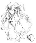  cosplay greyscale kanaria kanaria_(cosplay) long_sleeves monochrome rozen_maiden solo suigintou takami_ryou 